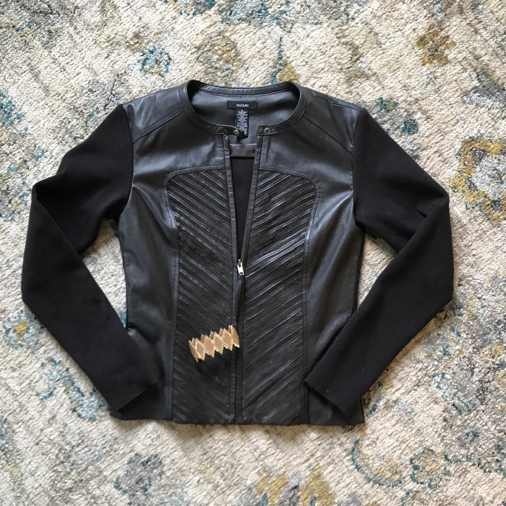 Black Jacket with Leather details